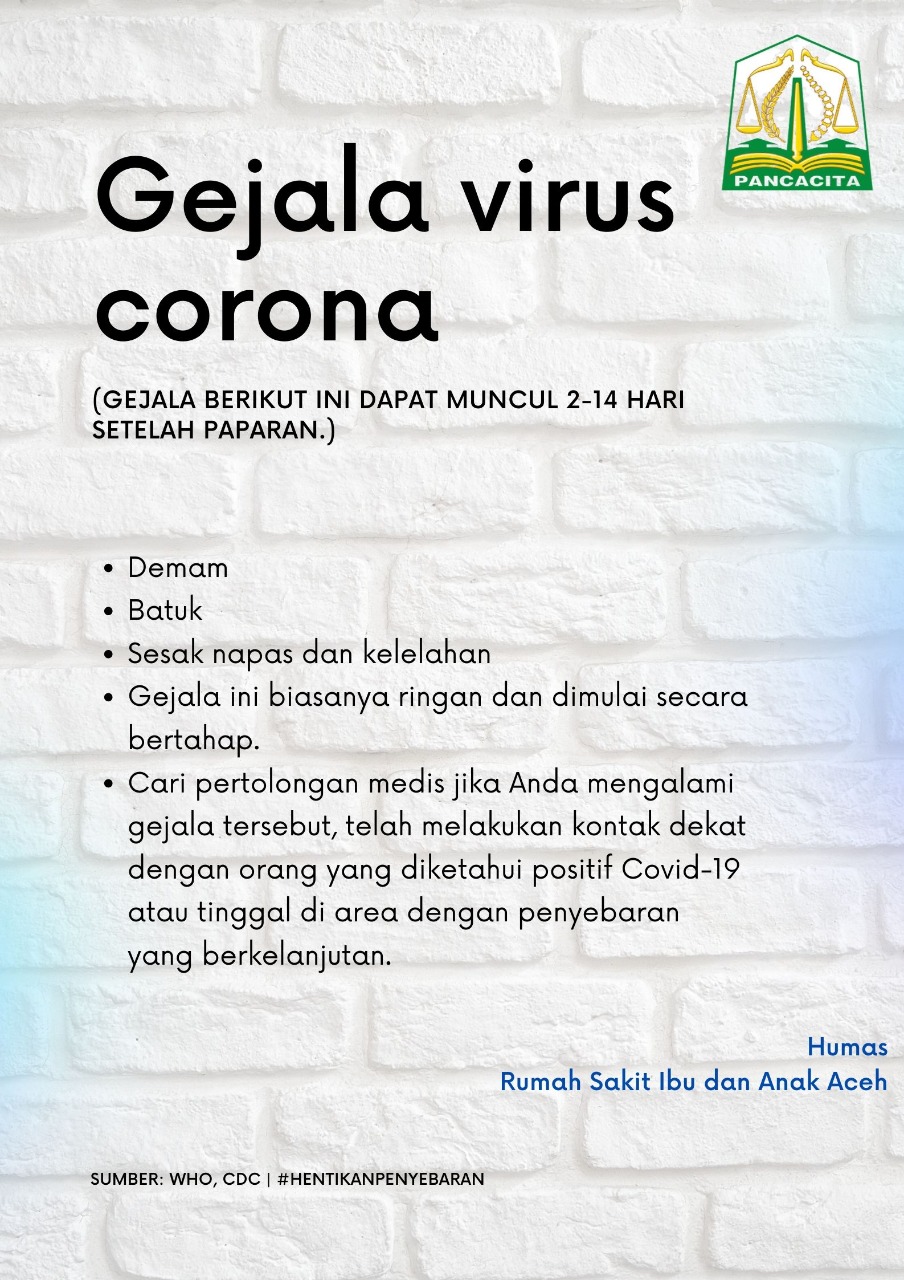 Virus corona gejala Virus Corona: