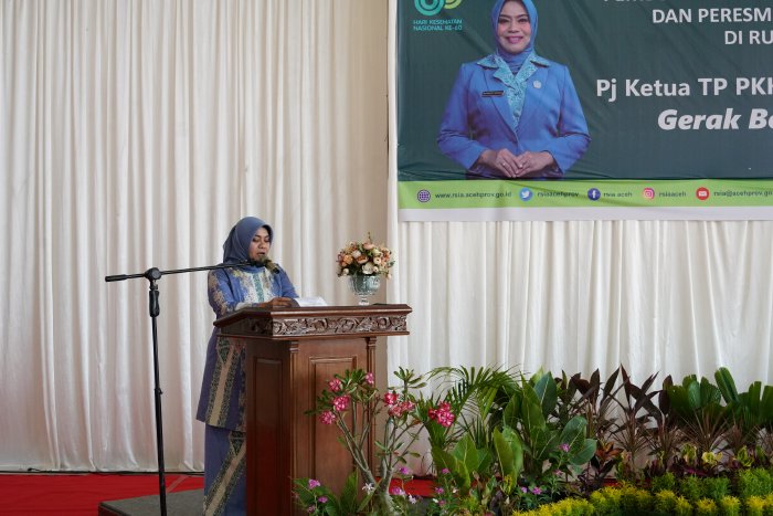Rankaian Kegiatan HKN ke 60 RSIA Resmi Dibuka Pj Ketua TP PKK Aceh